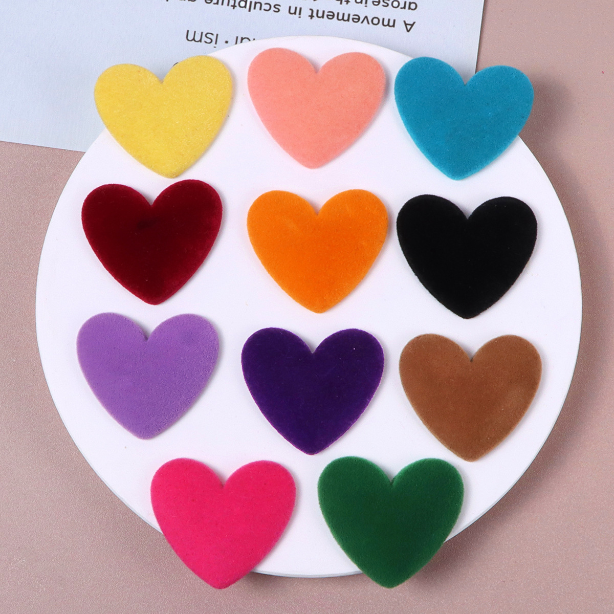 Phone Accessories Clipart - WFFNNKC 10Pcs Flocking Big Heart Resin