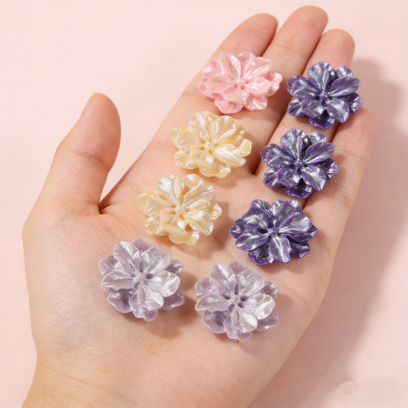 Phone Accessories Clipart - WFFNNKC 10Pcs Shiny Pearlized Flower Resin