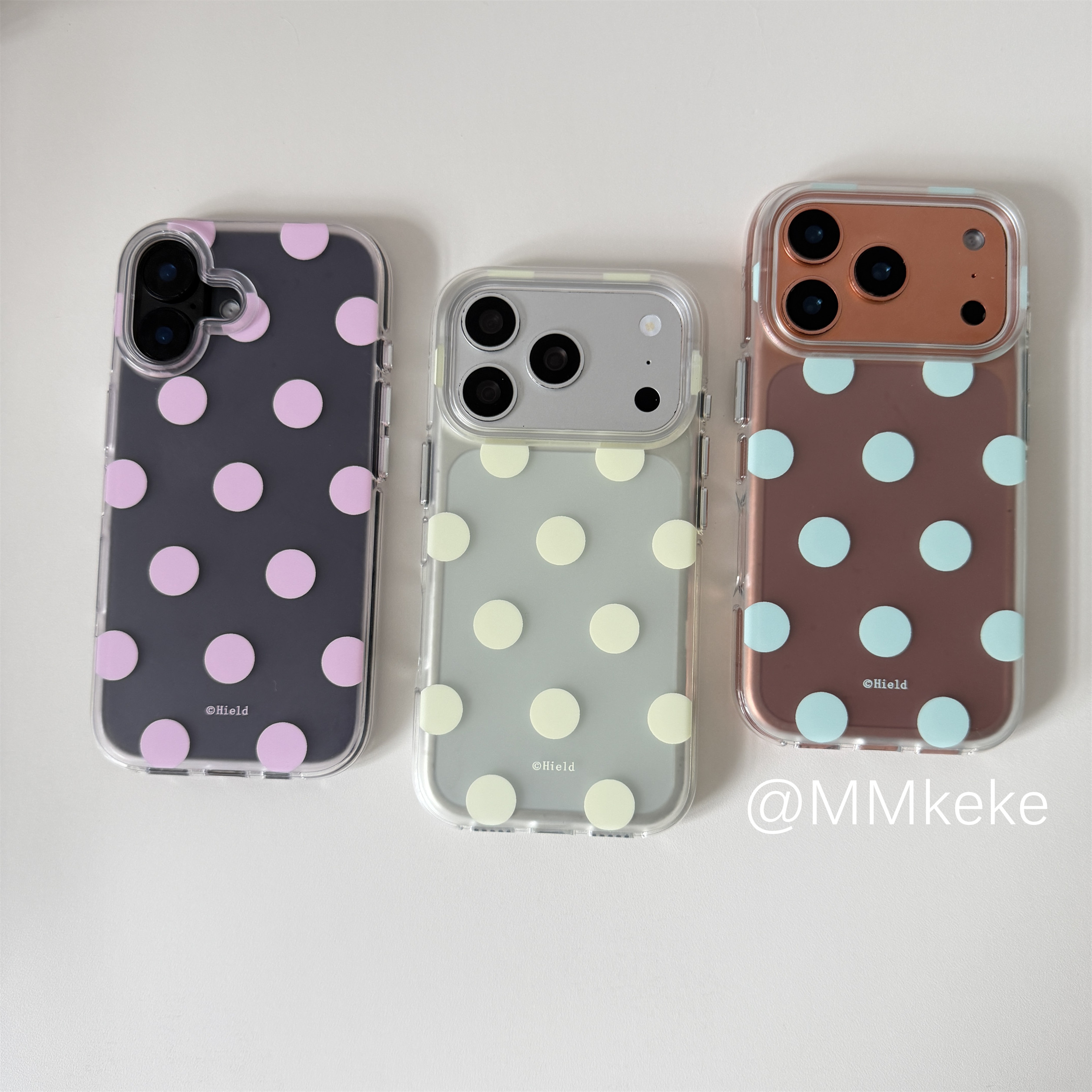Yellow Phone Accessories - Pink Yellow Green Summer Polka Dots
