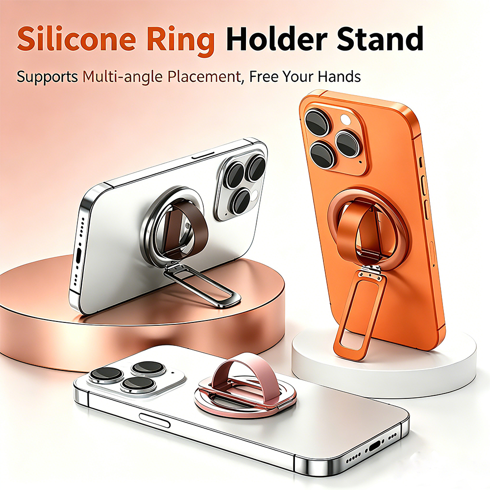 Phone Accessories And Gadgets - 3 Sections Shimmering Powder Magnetic Silicone