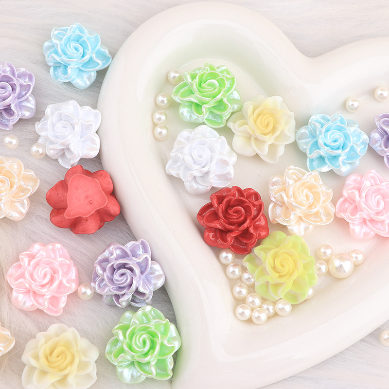 Phone Accessories Clipart - WFFNNKC 10-20Pcs Glitter Rose Flowers Flat