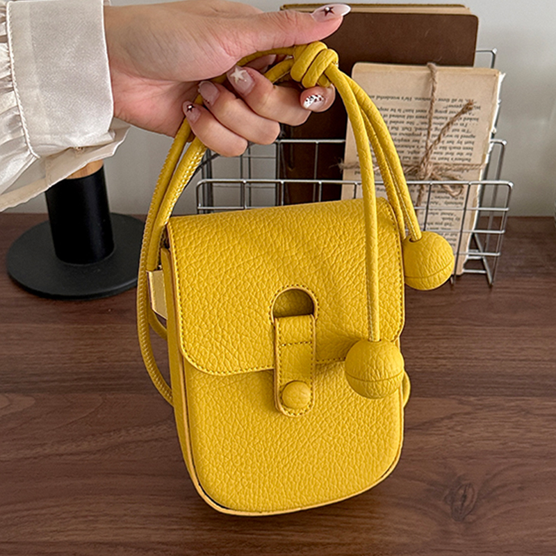 Yellow Phone Accessories - Luxury Brand Mini Yellow Crossbody Bag