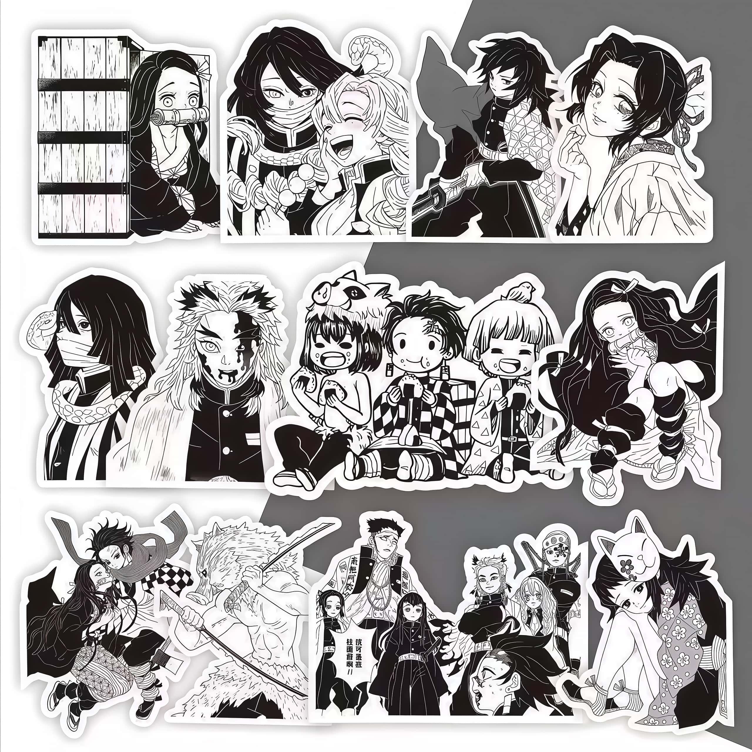 70Pcs Demon Slayer Black & Whi - Phone Accessories Demon Slayer recensie en prijs