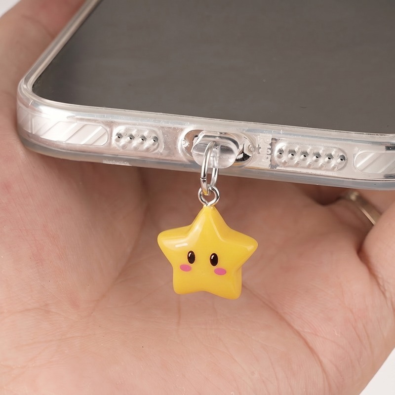 Cute 3D Yellow Star Phone Dust - Yellow Phone Accessories recensie en prijs