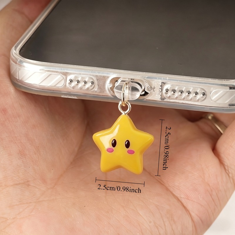 Cute 3D Yellow Star Phone Dust - Yellow Phone Accessories recensie en prijs
