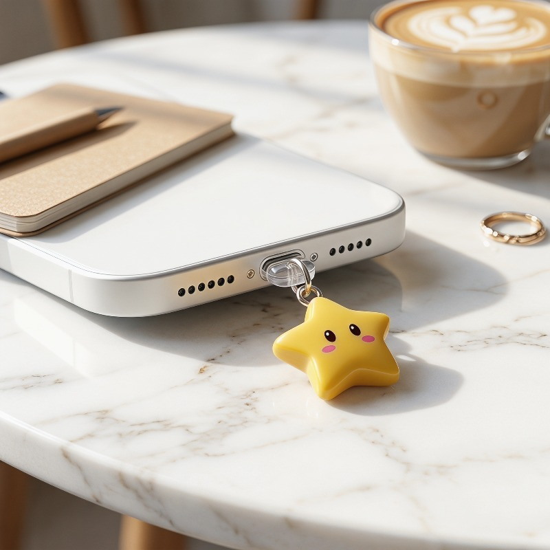 Cute 3D Yellow Star Phone Dust - Yellow Phone Accessories recensie en prijs