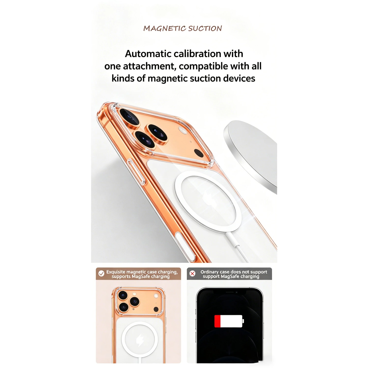 Magnetic Clear Case for iPhone - Yellow Phone Accessories recensie en prijs