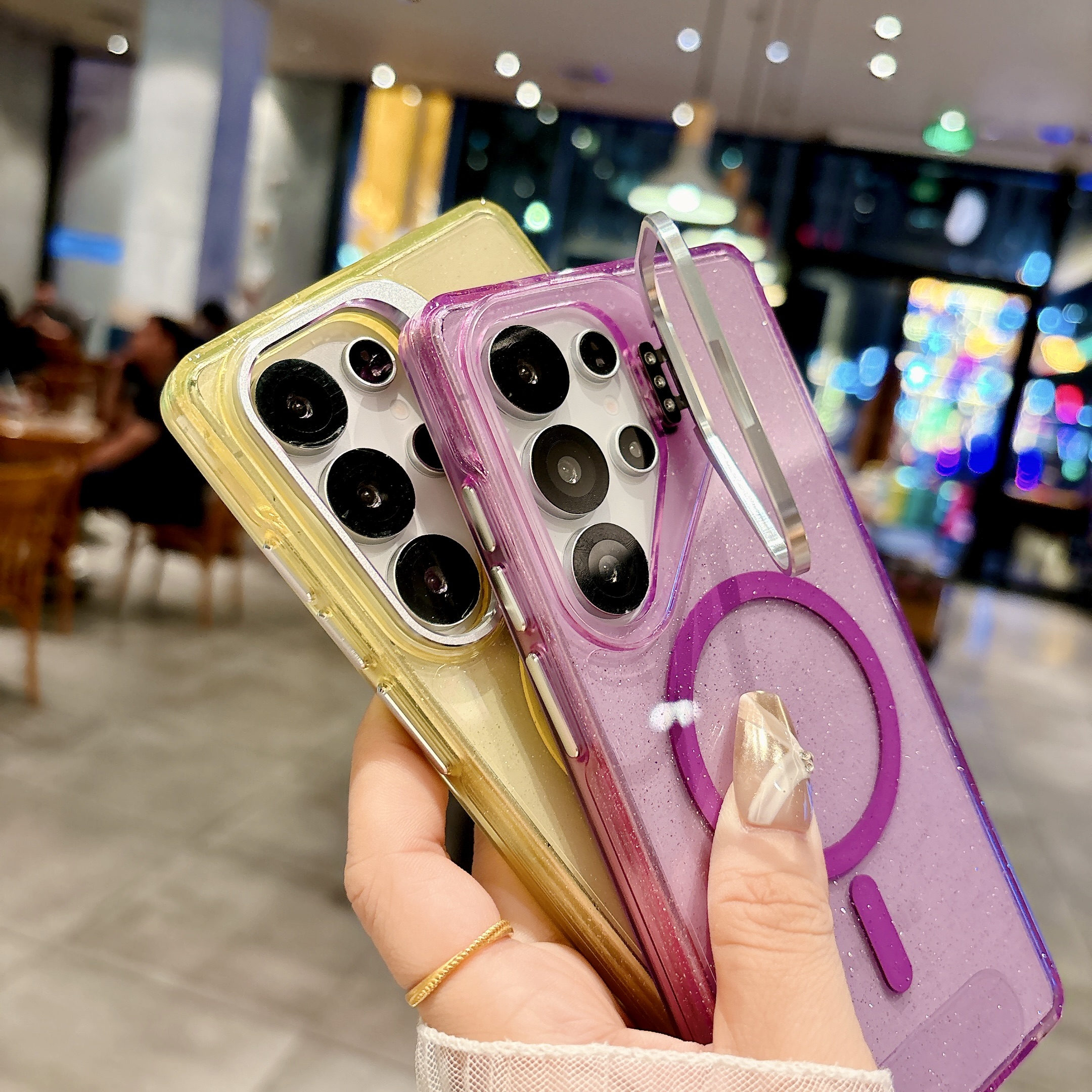 Hand Strap invisible Lens Stan - Yellow Phone Accessories recensie en prijs