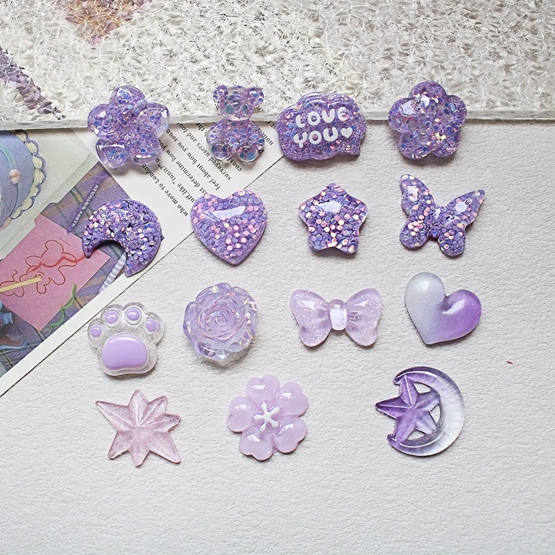 WFFNNKC 20-30Pcs Purple Resin  - Phone Accessories Clipart recensie en prijs
