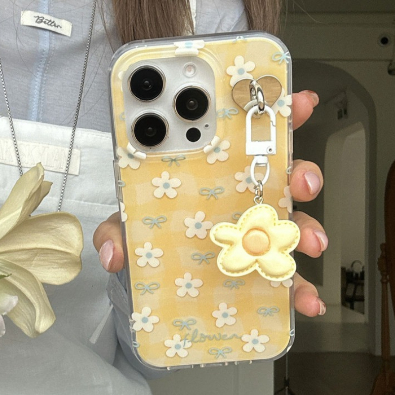 Cute Yellow Flower Pattern Pho - Yellow Phone Accessories recensie en prijs