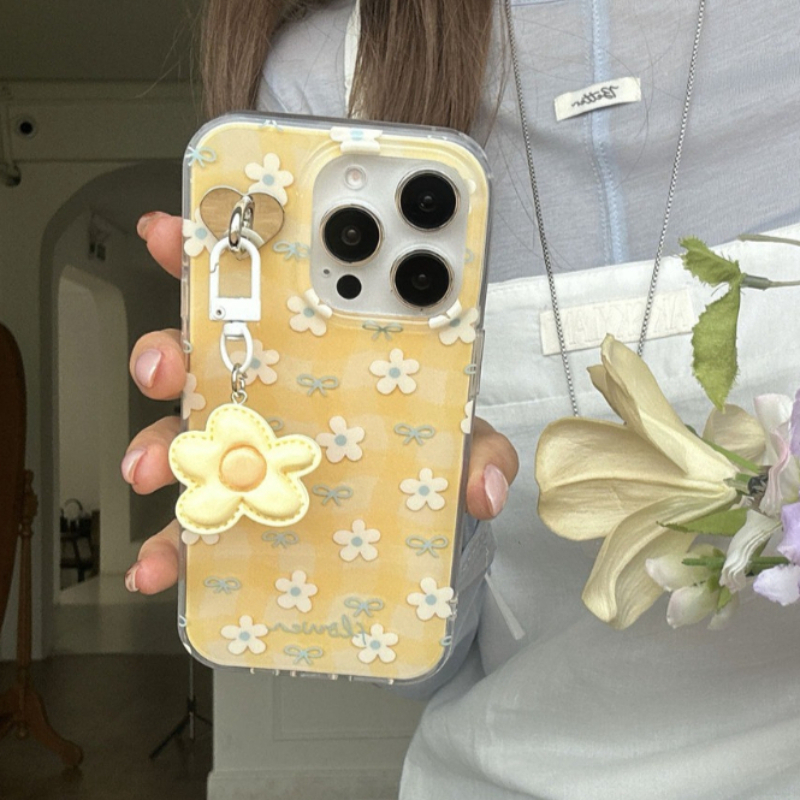 Cute Yellow Flower Pattern Pho - Yellow Phone Accessories recensie en prijs