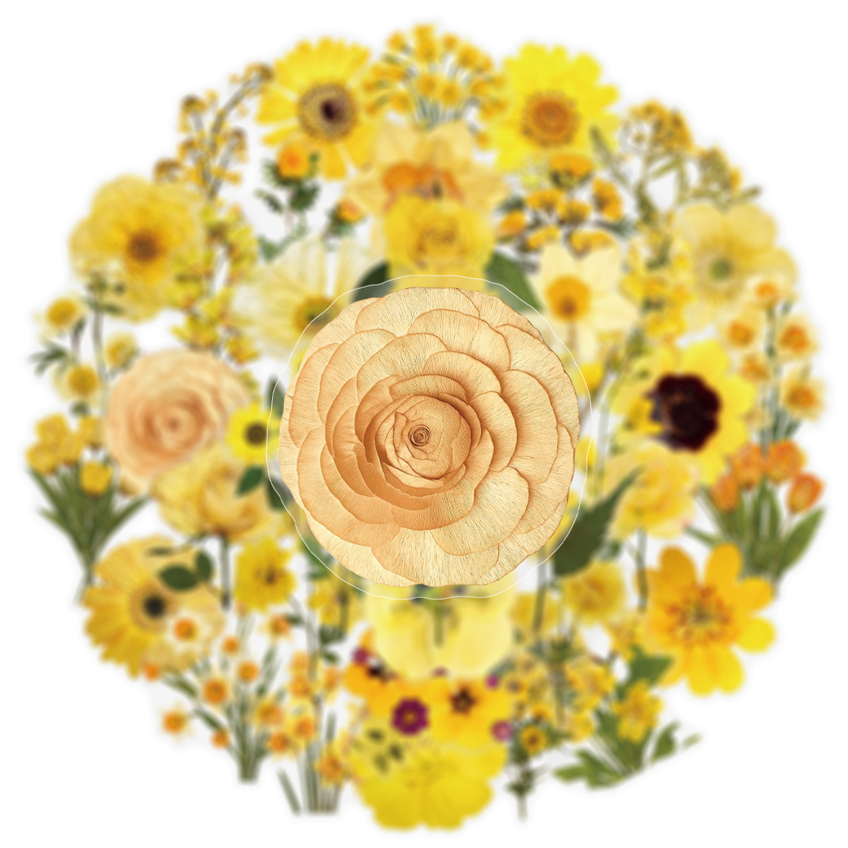 50Pcs Sunflower Transparent Ye - Yellow Phone Accessories recensie en prijs