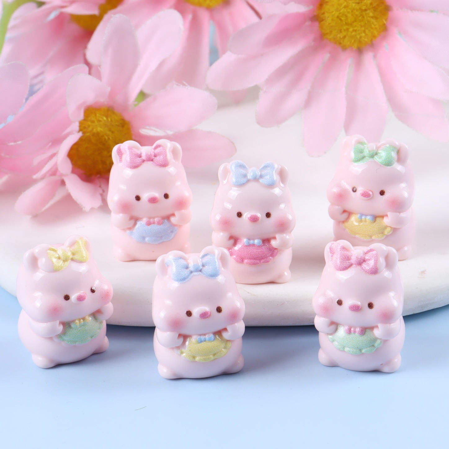 6PCS Mixed Cute Pig Resin Char - Yellow Phone Accessories recensie en prijs