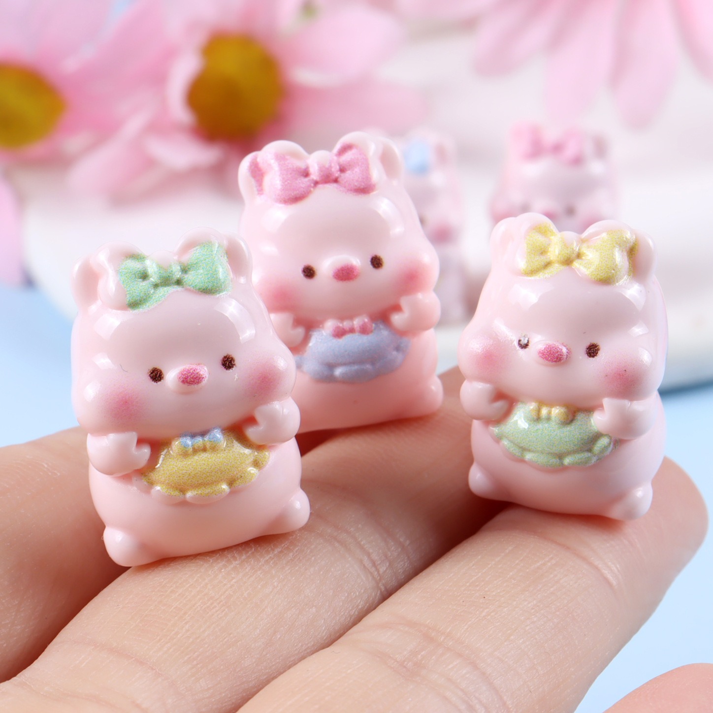 6PCS Mixed Cute Pig Resin Char - Yellow Phone Accessories recensie en prijs