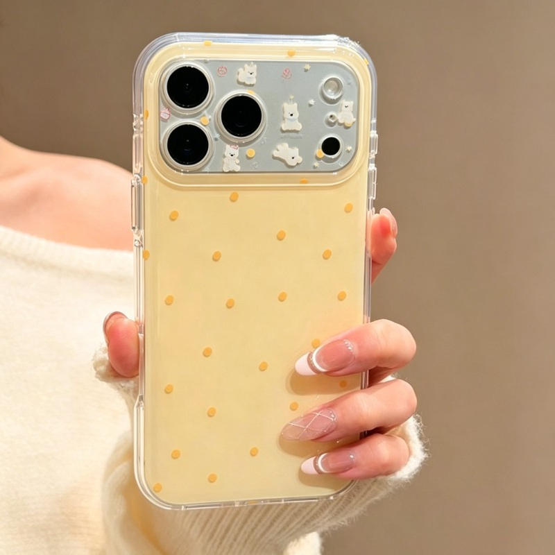 Fashion Cute Yellow Polka Dot  - Yellow Phone Accessories recensie en prijs