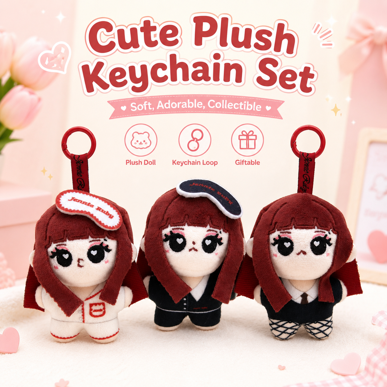 Cute Jennie Ruby Plush Keychai - Phone Accessories Charms recensie en prijs