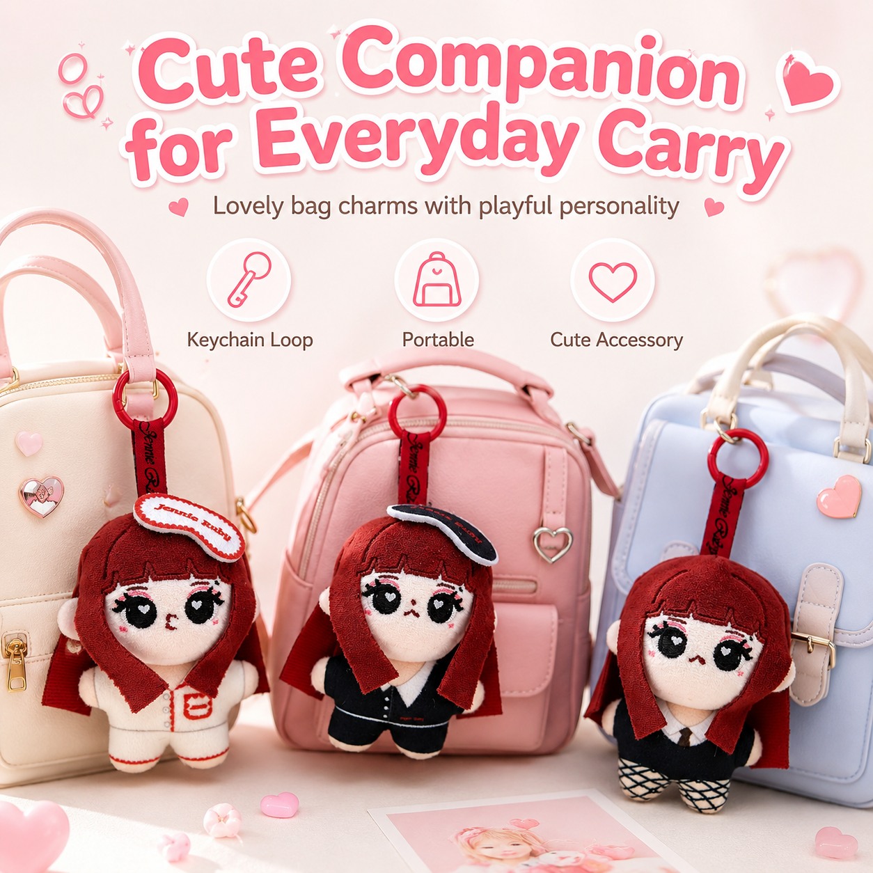 Cute Jennie Ruby Plush Keychai - Phone Accessories Charms recensie en prijs