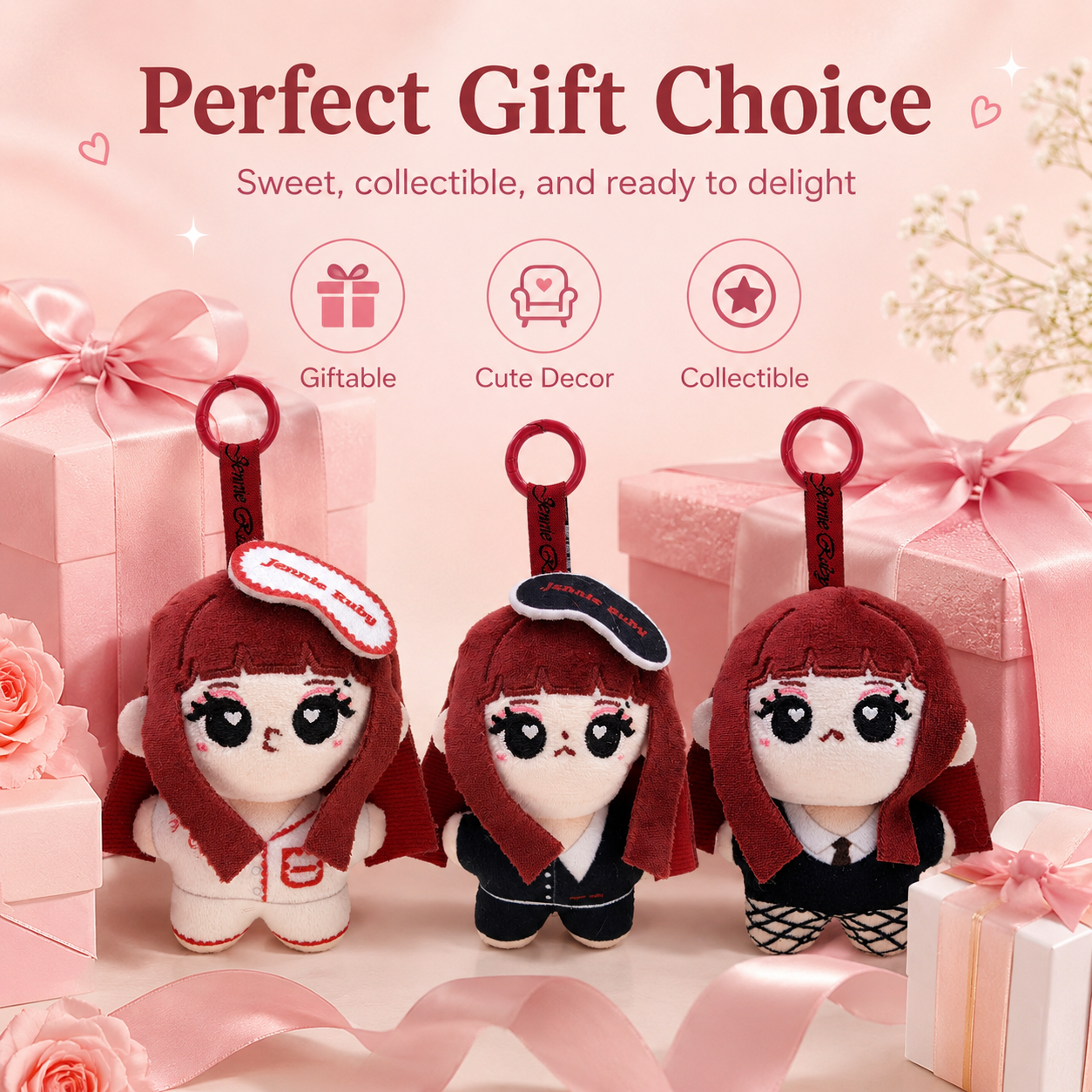 Cute Jennie Ruby Plush Keychai - Phone Accessories Charms recensie en prijs
