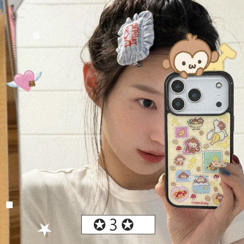 Korean Ins Blue Yellow Monkey  - Yellow Phone Accessories recensie en prijs