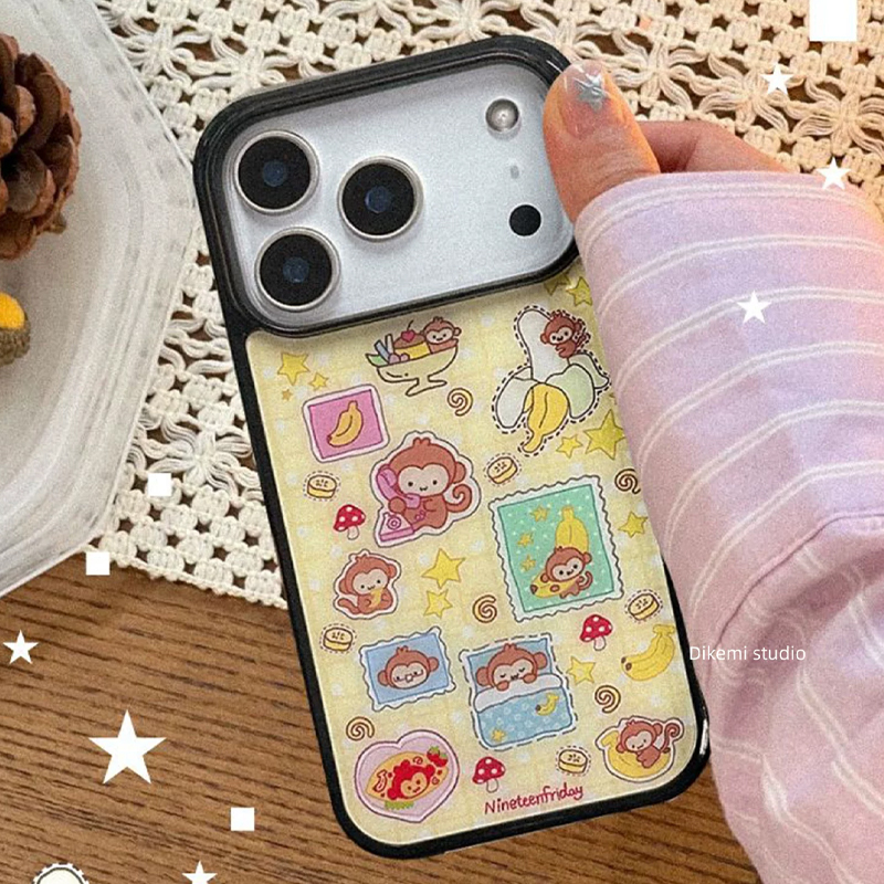 Korean Ins Blue Yellow Monkey  - Yellow Phone Accessories recensie en prijs